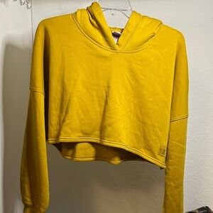 Savage X Fenty Mustard Yellow Cropped Hoodie